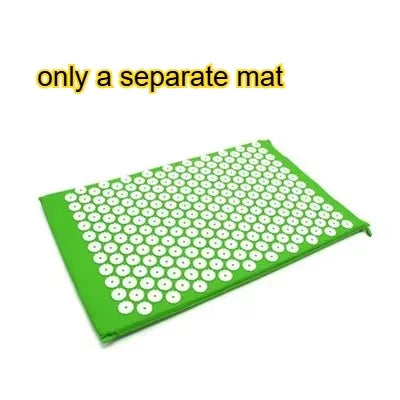 Acupressure Mat Sensi Massage Mat Pillow Set  applicator for Neck Foot Yoga Mat with Needle Back Cushion
